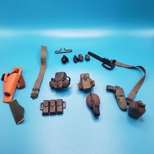 Lot of GI Joe Doll Accessories Weapons Battle Gear Grenades Pistols War Sword